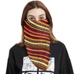 Waves Pattern Abstract Neutrals Face Covering Bandana (Triangle)