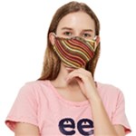 Waves Pattern Abstract Neutrals Fitted Cloth Face Mask (Adult)