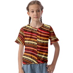 Kids  Cuff Sleeve Scrunch Bottom T-Shirt 