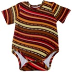 Waves Pattern Abstract Neutrals Baby Short Sleeve Bodysuit