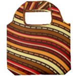 Waves Pattern Abstract Neutrals Foldable Grocery Recycle Bag