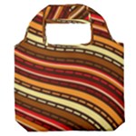 Waves Pattern Abstract Neutrals Premium Foldable Grocery Recycle Bag