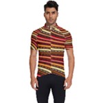 Waves Pattern Abstract Neutrals Men s Short Sleeve Cycling Jersey