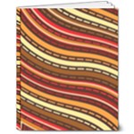 Waves Pattern Abstract Neutrals 8  x 10  Hardcover Notebook