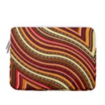 Waves Pattern Abstract Neutrals 13  Vertical Laptop Sleeve Case With Pocket