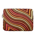 Waves Pattern Abstract Neutrals 14  Vertical Laptop Sleeve Case With Pocket