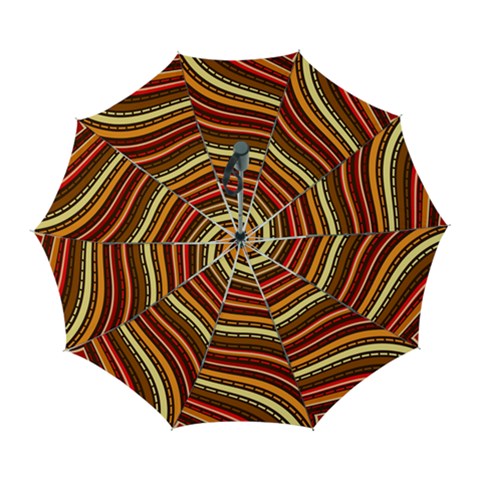 Waves Pattern Abstract Neutrals Automatic Folding Umbrella with Case (Large) from ArtsNow.com