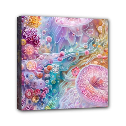 Cells Fluid Bubbles Mini Canvas 6  x 6  (Stretched) from ArtsNow.com