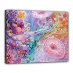 Cells Fluid Bubbles Canvas 20  x 16  (Stretched)