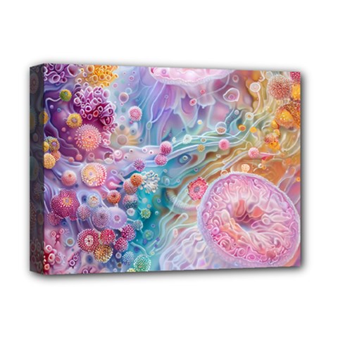 Cells Fluid Bubbles Deluxe Canvas 16  x 12  (Stretched)  from ArtsNow.com