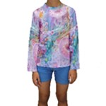 Cells Fluid Bubbles Kids  Long Sleeve Swimwear