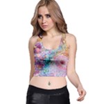 Cells Fluid Bubbles Racer Back Crop Top