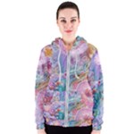 Cells Fluid Bubbles Women s Zipper Hoodie