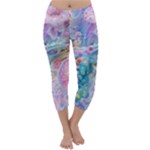 Cells Fluid Bubbles Capri Winter Leggings 