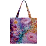 Cells Fluid Bubbles Zipper Grocery Tote Bag