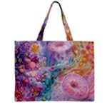 Cells Fluid Bubbles Zipper Mini Tote Bag