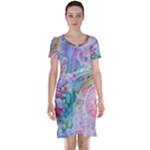 Cells Fluid Bubbles Short Sleeve Nightdress