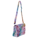 Cells Fluid Bubbles Shoulder Bag with Back Zipper