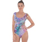 Cells Fluid Bubbles Short Sleeve Leotard 