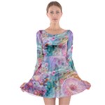 Cells Fluid Bubbles Long Sleeve Skater Dress