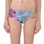 Cells Fluid Bubbles Mid-Waist Bikini Bottoms