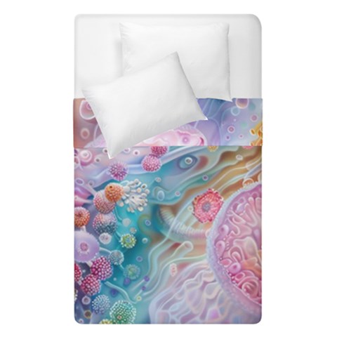 Cells Fluid Bubbles Duvet Cover Double Side (Single Size) from ArtsNow.com