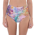 Cells Fluid Bubbles Reversible High-Waist Bikini Bottoms