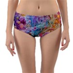 Cells Fluid Bubbles Reversible Mid-Waist Bikini Bottoms