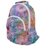 Cells Fluid Bubbles Rounded Multi Pocket Backpack