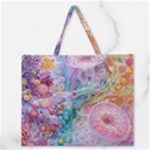 Cells Fluid Bubbles Zipper Large Tote Bag