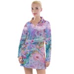 Cells Fluid Bubbles Women s Long Sleeve Casual Dress