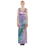 Cells Fluid Bubbles Thigh Split Maxi Dress