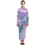 Cells Fluid Bubbles Turtleneck Maxi Dress