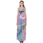 Cells Fluid Bubbles Empire Waist Maxi Dress