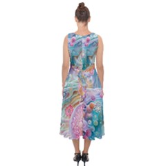 Midi Tie-Back Chiffon Dress 