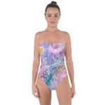 Cells Fluid Bubbles Tie Back One Piece Swimsuit