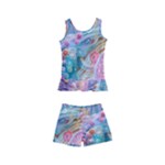 Cells Fluid Bubbles Kids  Boyleg Swimsuit