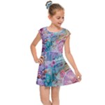 Cells Fluid Bubbles Kids  Cap Sleeve Dress