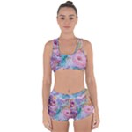 Cells Fluid Bubbles Racerback Boyleg Bikini Set