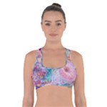 Cells Fluid Bubbles Cross Back Sports Bra