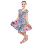 Cells Fluid Bubbles Kids  Short Sleeve Dress