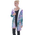 Cells Fluid Bubbles Longline Hooded Cardigan