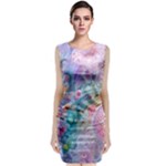 Cells Fluid Bubbles Sleeveless Velvet Midi Dress