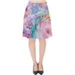 Cells Fluid Bubbles Velvet High Waist Skirt