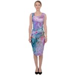 Cells Fluid Bubbles Sleeveless Pencil Dress