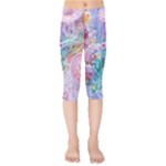 Cells Fluid Bubbles Kids  Capri Leggings 