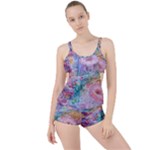 Cells Fluid Bubbles Boyleg Tankini Set 