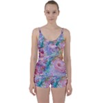 Cells Fluid Bubbles Tie Front Two Piece Tankini