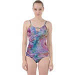 Cells Fluid Bubbles Cut Out Top Tankini Set