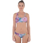 Cells Fluid Bubbles Cross Back Hipster Bikini Set